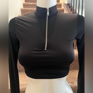 Pretty Little Thing‎ | Zip Front Cropped top